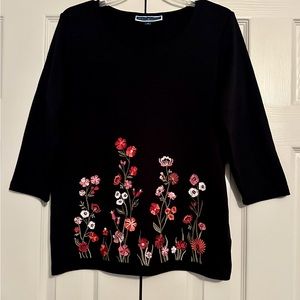 Karen Scott Black Top, Size M
